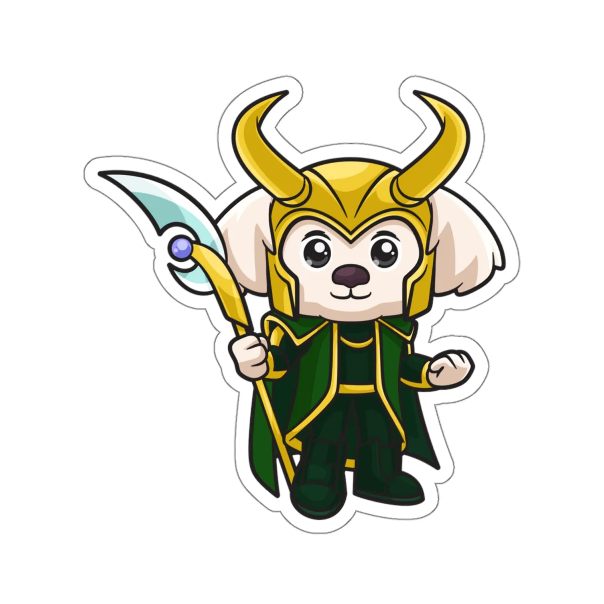 Trickster God Doug Kiss Cut Stickers - Image 6