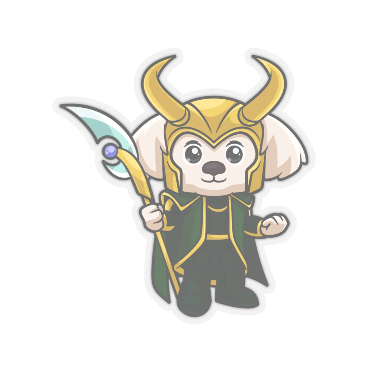 Trickster God Doug Kiss Cut Stickers - Image 7